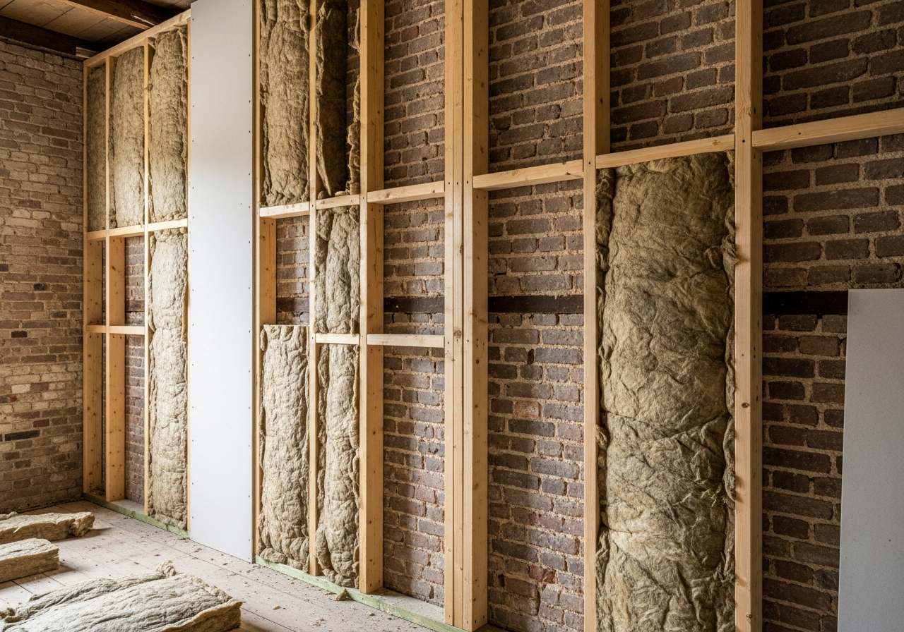 Isoleren van binnenuit met voorzetwand in een Groningse woning
